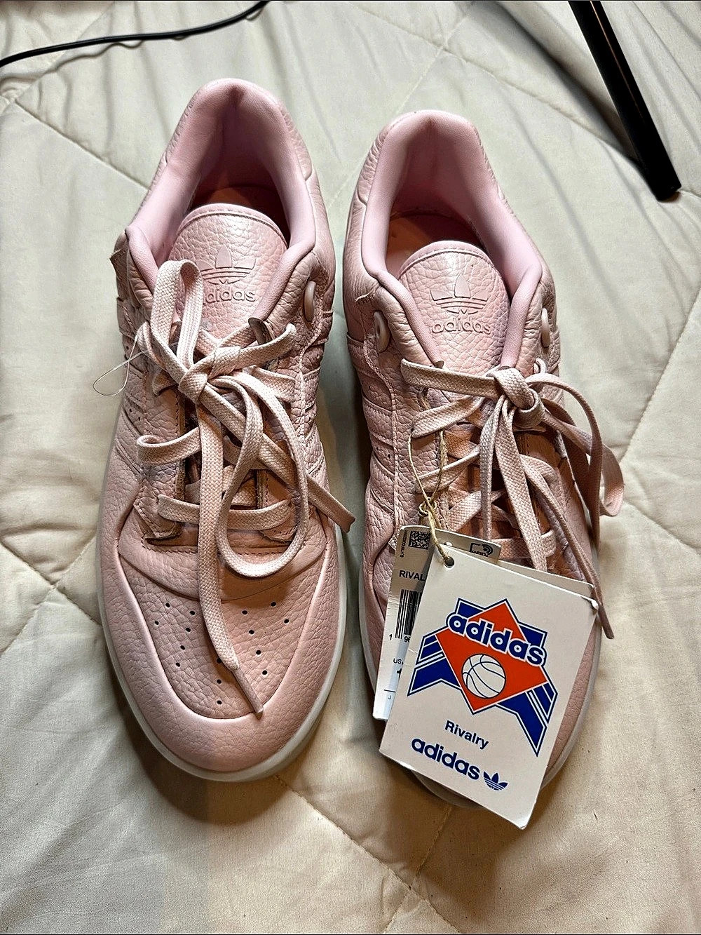 adidas Rivalry Lux Low Pink Leather Sneakers US 11.5 NWT